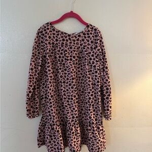 H&M Pink and Black Leopard Print Kids Dress